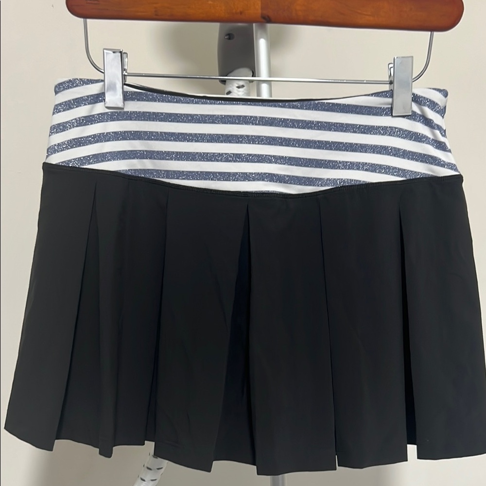 Blue White Striped Women's Tennis Skirt